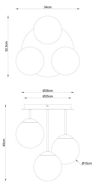 Globo Plafoniera soffitto Harmon, dimmerabile, Crema / Ambra, Soggiorno / Sala da pranzo, Vetro, Plafoniera