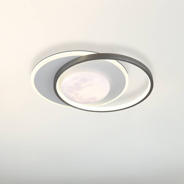 Globo Plafoniera soffitto Moon, Nero, Corridoio, Metallo, Plafoniera