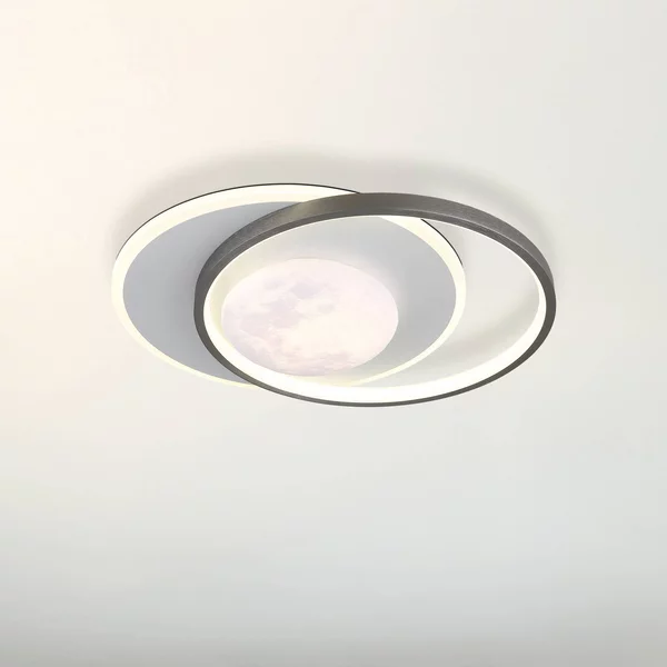 Globo Plafoniera soffitto Moon, Nero, Corridoio, Metallo, Plafoniera
