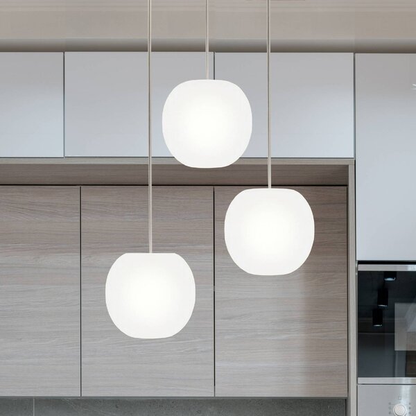 Casablanca Lampada a sospensione Acai, dimmerabile, Bianco / Opale, Soggiorno / Sala da pranzo, Vetro, Lampada a sospensione