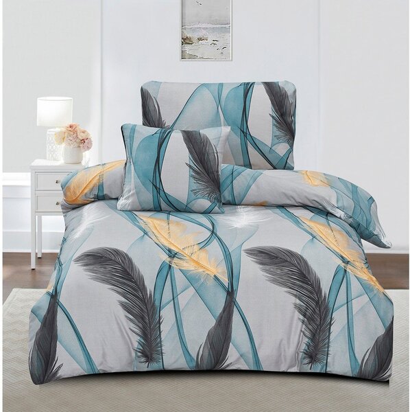 Set copripiumino e federa in microsatinato per letto singolo 3 pezzi 140x200 cm Melissa – My House