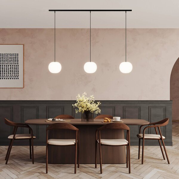 Casablanca Lampada a sospensione Acai, dimmerabile, Bianco / Opale, Soggiorno / Sala da pranzo, Vetro, Lampada a sospensione