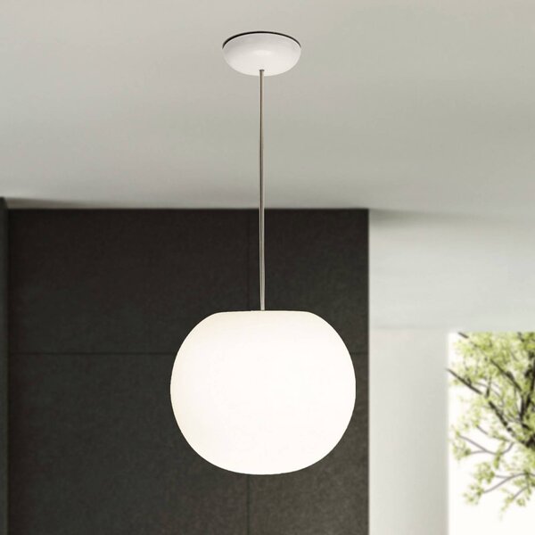 Casablanca Lampada a sospensione Acai, dimmerabile, Bianco / Opale, Soggiorno / Sala da pranzo, Vetro, Lampada a sospensione