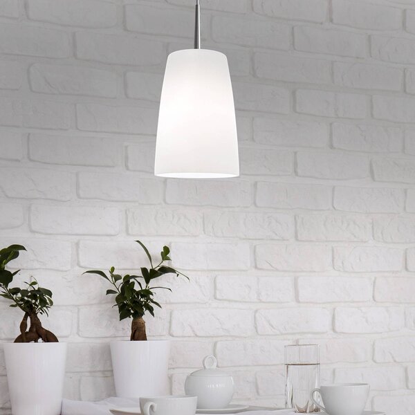 Casablanca Lampada a sospensione Mesa, dimmerabile, Bianco / Opale, Soggiorno / Sala da pranzo, Vetro, Lampada a sospensione