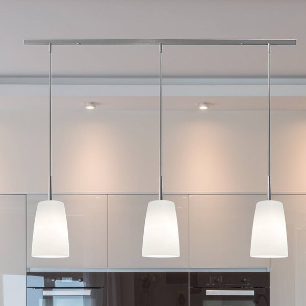 Casablanca Lampada a sospensione Mesa, dimmerabile, Bianco / Opale, Soggiorno / Sala da pranzo, Vetro, Lampada a sospensione