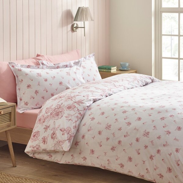 Set copripiumino e federa rosa per letto matrimoniale 3 pezzi 200x200 cm Mirabelle – Catherine Lansfield