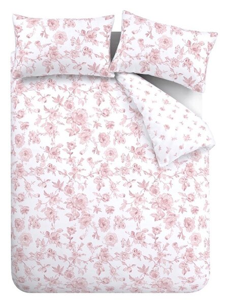 Set copripiumino e federa rosa per letto matrimoniale 3 pezzi 200x200 cm Mirabelle – Catherine Lansfield