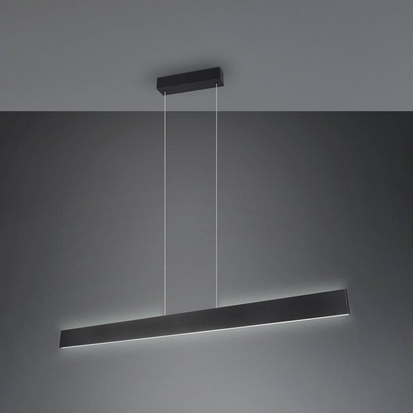 Trio Lighting Lampada a sospensione Galway LED, nero opaco, up/down, CCT, metallo Galway, dimmerabile, Nero, Soggiorno / Sala da pranzo, Metallo, Moderno