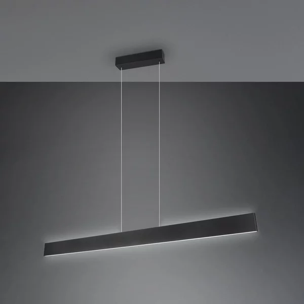 Trio Lighting Lampada a sospensione Galway LED, nero opaco, up/down, CCT, metallo Galway, dimmerabile, Nero, Soggiorno / Sala da pranzo, Metallo, Moderno