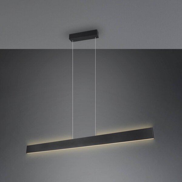 Trio Lighting Lampada a sospensione Galway LED, nero opaco, up/down, CCT, metallo Galway, dimmerabile, Nero, Soggiorno / Sala da pranzo, Metallo, Moderno