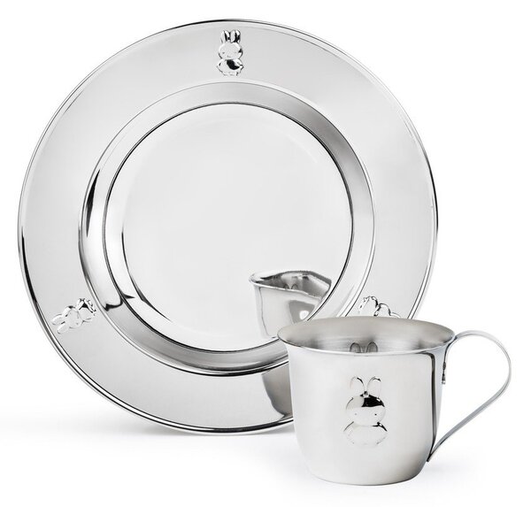 Set da pranzo per bambini in acciaio inox 2 pz Miffy – Zilverstad