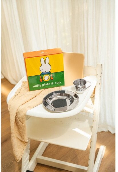 Set da pranzo per bambini in acciaio inox 2 pz Miffy – Zilverstad