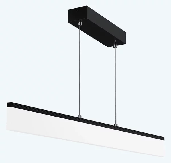 Doporro Lampadario a Sospensione 20W, 90.5 cm, Metallo Base, Lunghezza Filo 150 cm, Altezza regolabile, Lampada da Soffitto a Sospensione per Camera da Letto e Soggiorno, Nero Opaco, Alivetta