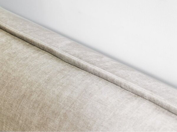Letto matrimoniale imbottito beige con contenitore con griglia 160x200 cm Jade - Bobochic Paris