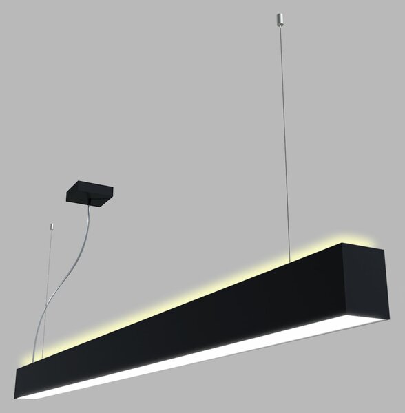Apparecchio LED a sospensione LINO II P/N-Z CRI90 aura, Variante: LINO II P/N-Z, 1500 mm, 37-49 W, 5180-6860 lm, nero, 3CCT