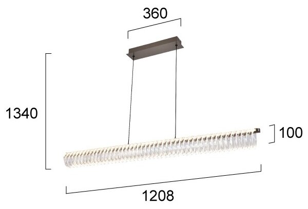Lampadario LED sospeso su cavo ALBA LED/39W/230V grigio/trasparente