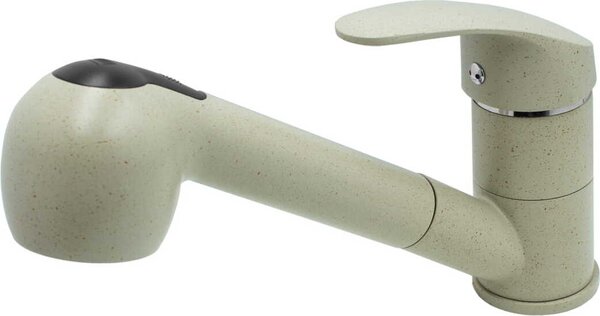 Miscelatore per cucina Miscelatore per lavello Miscelatore estraibile per cucina con spray; beige