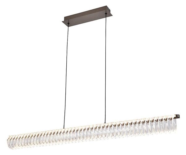 Lampadario LED sospeso su cavo ALBA LED/39W/230V grigio/trasparente