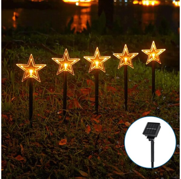 Aigostar - LED Solare Natale chiaro LED/0,054W/1,2V 1m IP65 bianco caldo