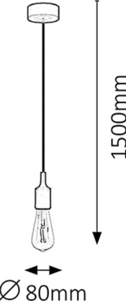 Rabalux 1413 - Lampada a sospensione ROXY E27/40W giallo