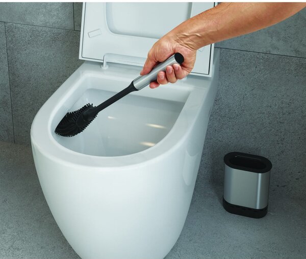 Scopino in acciaio inox grigio scuro Cleany - Metaltex
