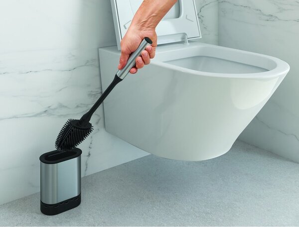 Scopino in acciaio inox grigio scuro Cleany - Metaltex