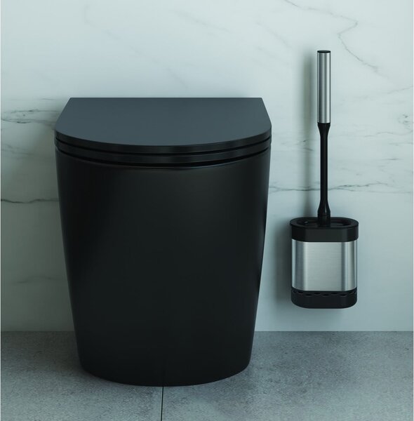 Scopino in acciaio inox grigio scuro Cleany - Metaltex