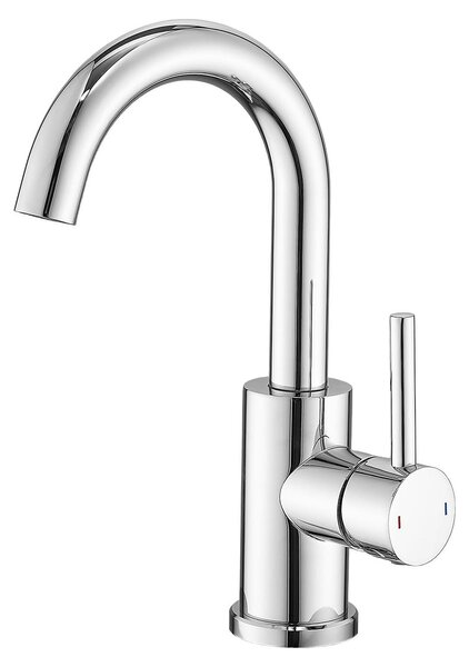 Miscelatore per lavabo cromato | Miscelatore monocomando con movimento rotatorio a 360°
