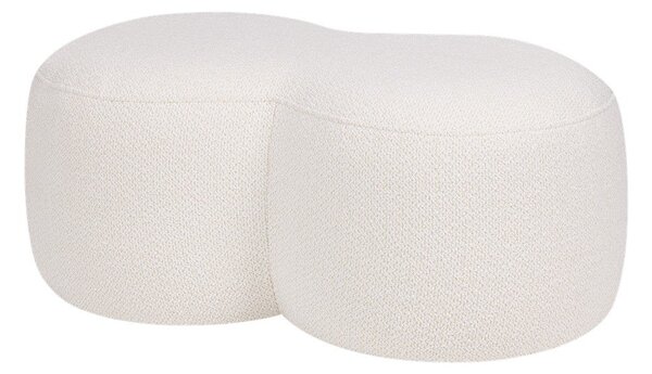 Poggiapiedi beige con rivestimento in bouclé Umbo – noo.ma