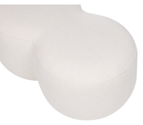 Poggiapiedi beige con rivestimento in bouclé Umbo – noo.ma