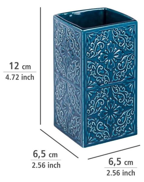 Set di accessori da bagno blu scuro in ceramica Cordoba - Wenko