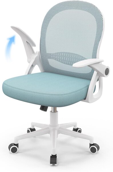 Sedia da ufficio ergonomica vincitrice del test, sedia da scrivania con schienale traspirante, regolabile per la massima libertà di movimento, blu