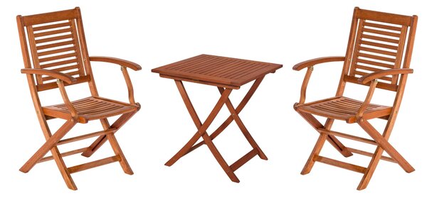Set Cordoba Merxx 3 pezzi, 2 sedie pieghevoli Cordoba, 1 tavolo pieghevole, 70 x 70 cm