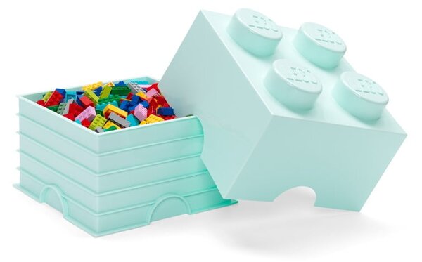 Scatola portaoggetti azzurra quadrata - LEGO®