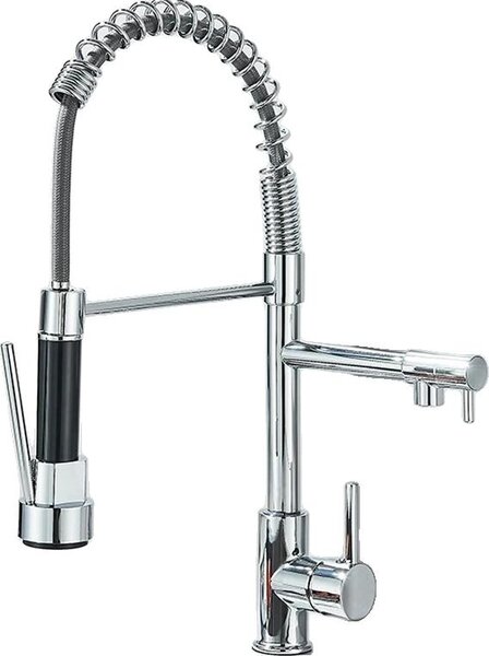 Rubinetto da cucina, funzione spray estraibile, rotazione di 360 gradi, cromo