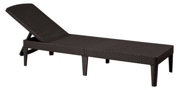 Lettino da giardino marrone scuro in rattan artificiale Jaipur - Keter