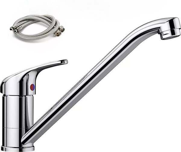 Rubinetto da cucina, rubinetto per lavello, miscelatore monocomando in acciaio inossidabile