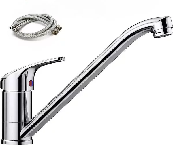 Rubinetto da cucina, rubinetto per lavello, miscelatore monocomando in acciaio inossidabile