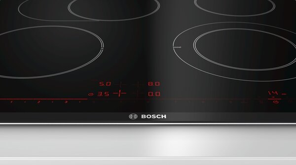 Bosch Piano Cottura Elettrico 4 Fuochi Larghezza 60 cm in Vetroceramica colore Nero - PKN675DP1D Serie 8
