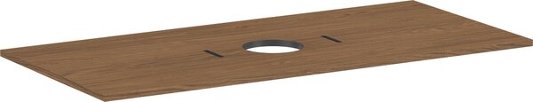 Hansgrohe Xilesa E Console avec découpe au centre pour lavabo à poser sans trou de robinetterie, 1180x550x16mm, 54277550, 54277550