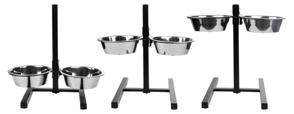 Set di ciotole per cani in acciaio inox con base - Love Story
