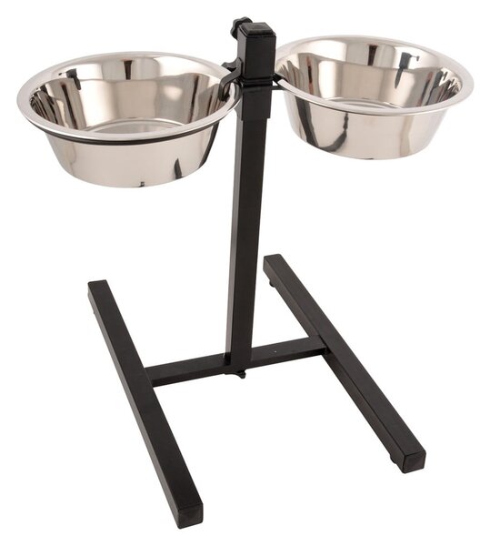 Set di ciotole per cani in acciaio inox con base - Love Story
