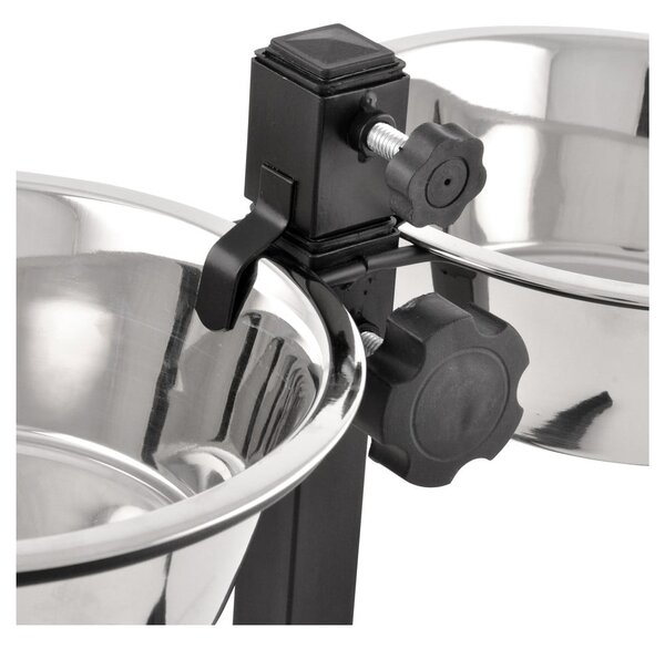 Set di ciotole per cani in acciaio inox con base - Love Story