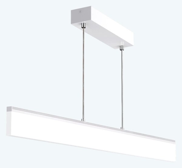 Doporro Lampadario a Sospensione 20W, 90.5 cm, Metallo Base, Lunghezza Filo 150 cm, Altezza regolabile, Lampada da Soffitto a Sospensione per Camera da Letto e Soggiorno, Bianco, Alivetta