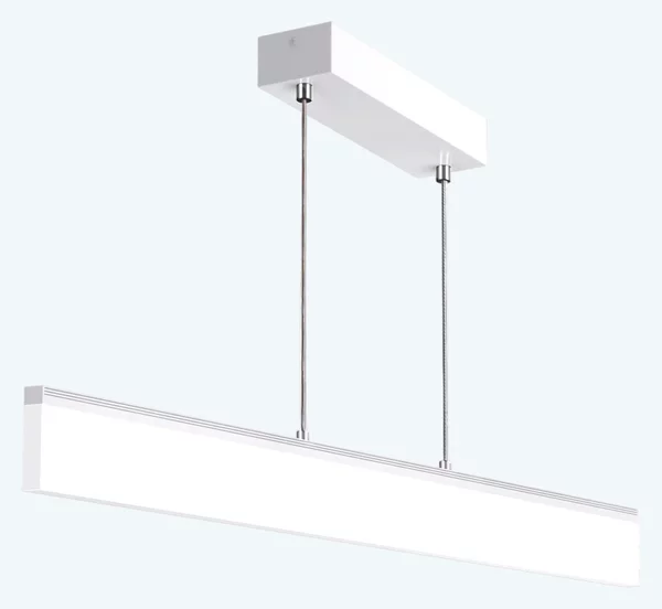 Doporro Lampadario a Sospensione 20W, 90.5 cm, Metallo Base, Lunghezza Filo 150 cm, Altezza regolabile, Lampada da Soffitto a Sospensione per Camera da Letto e Soggiorno, Bianco, Alivetta