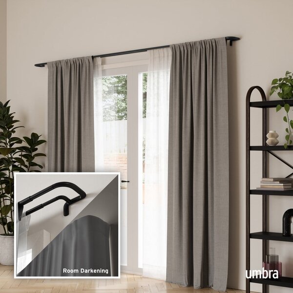 Mantovana doppia estensibile in acciaio 76 - 213 cm Twilight - Umbra