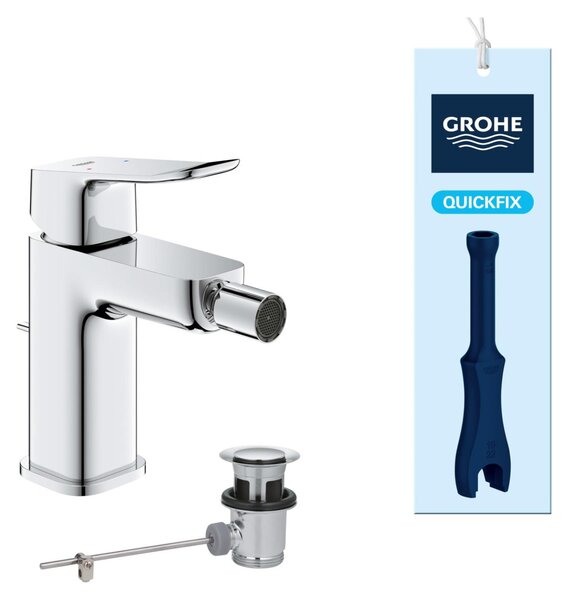 Miscelatore monocomando per bidet GROHE Dice con set di scarico Click-Clack, cromato