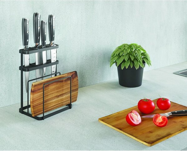 Portautensili da cucina in acciaio inox Tokyo Lava - Metaltex