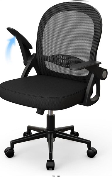 Sedia da ufficio ergonomica vincitrice del test, sedia da scrivania con schienale traspirante, regolabile per la massima libertà di movimento, nera