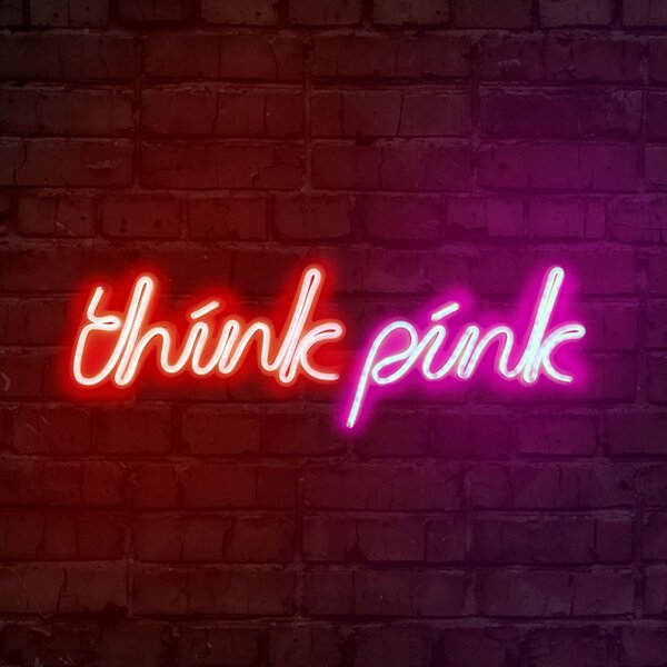 Opviq, Think Pink - Red, strisce LED, rosso, strisce neon flessibili, 57 x 19 x 2 cm